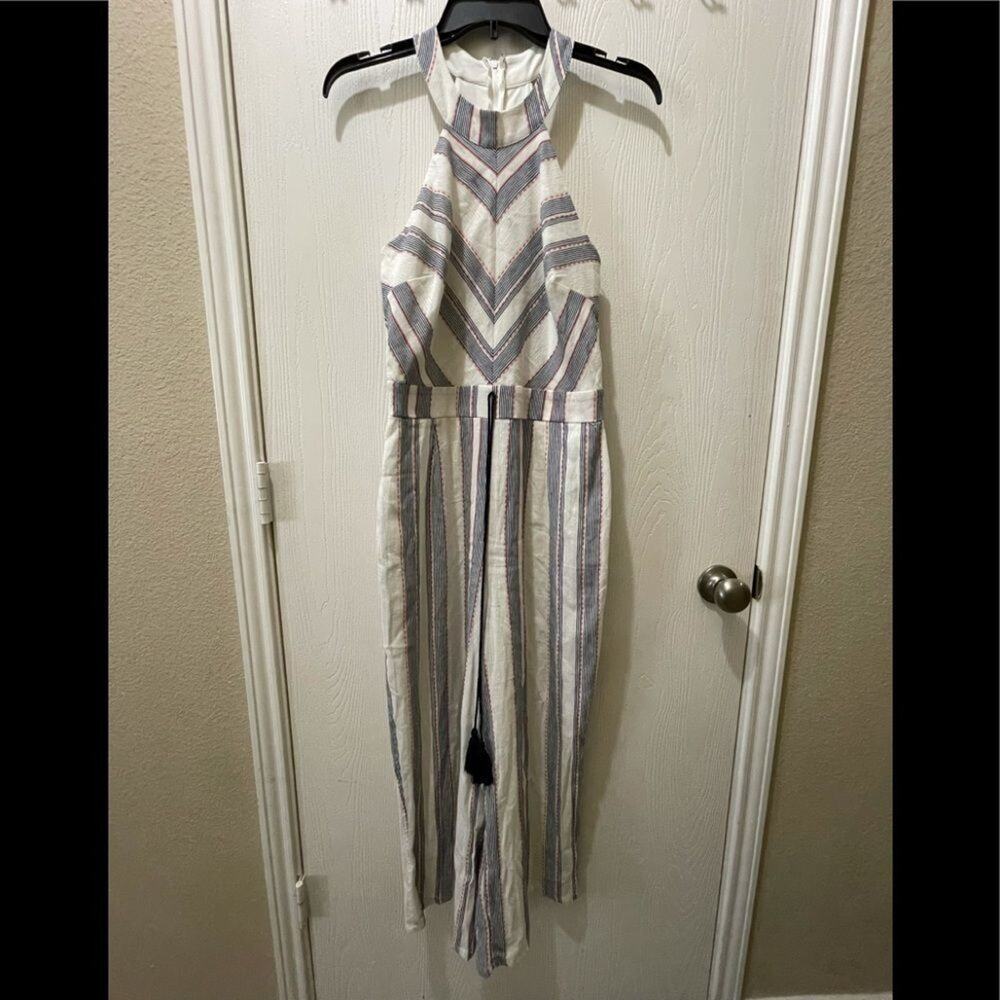 Crystal Sky Wide Leg striped jumpsuit